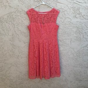 Pink lace dress
